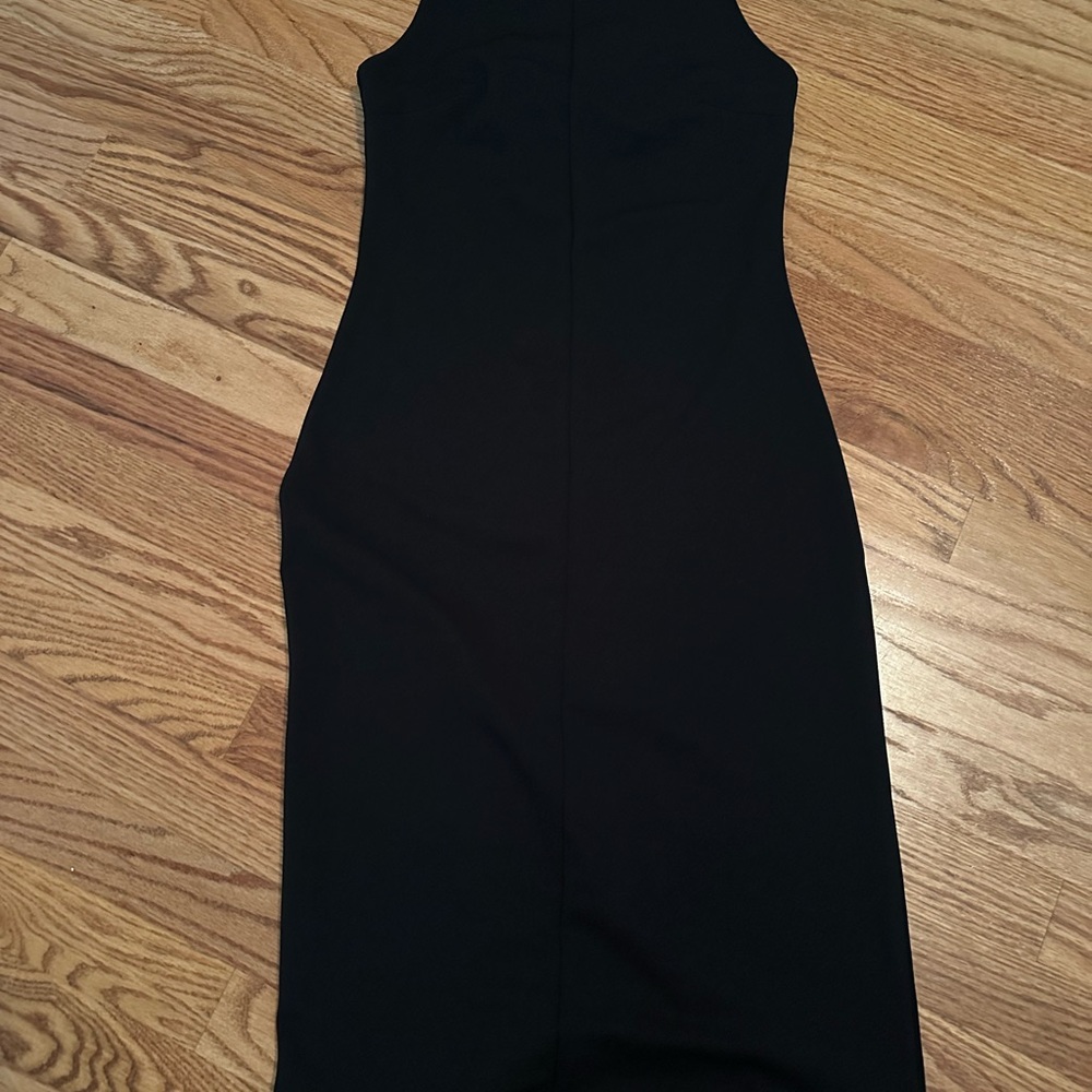 H&M Black Halter Sheath Midi Dress